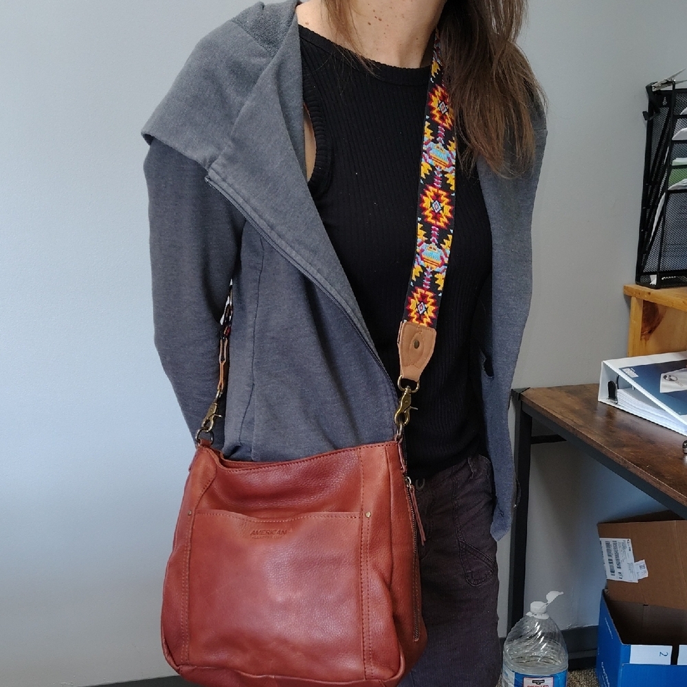 American Leather Co. Brown Crossbody Bag with Adjustable Southwest Strap